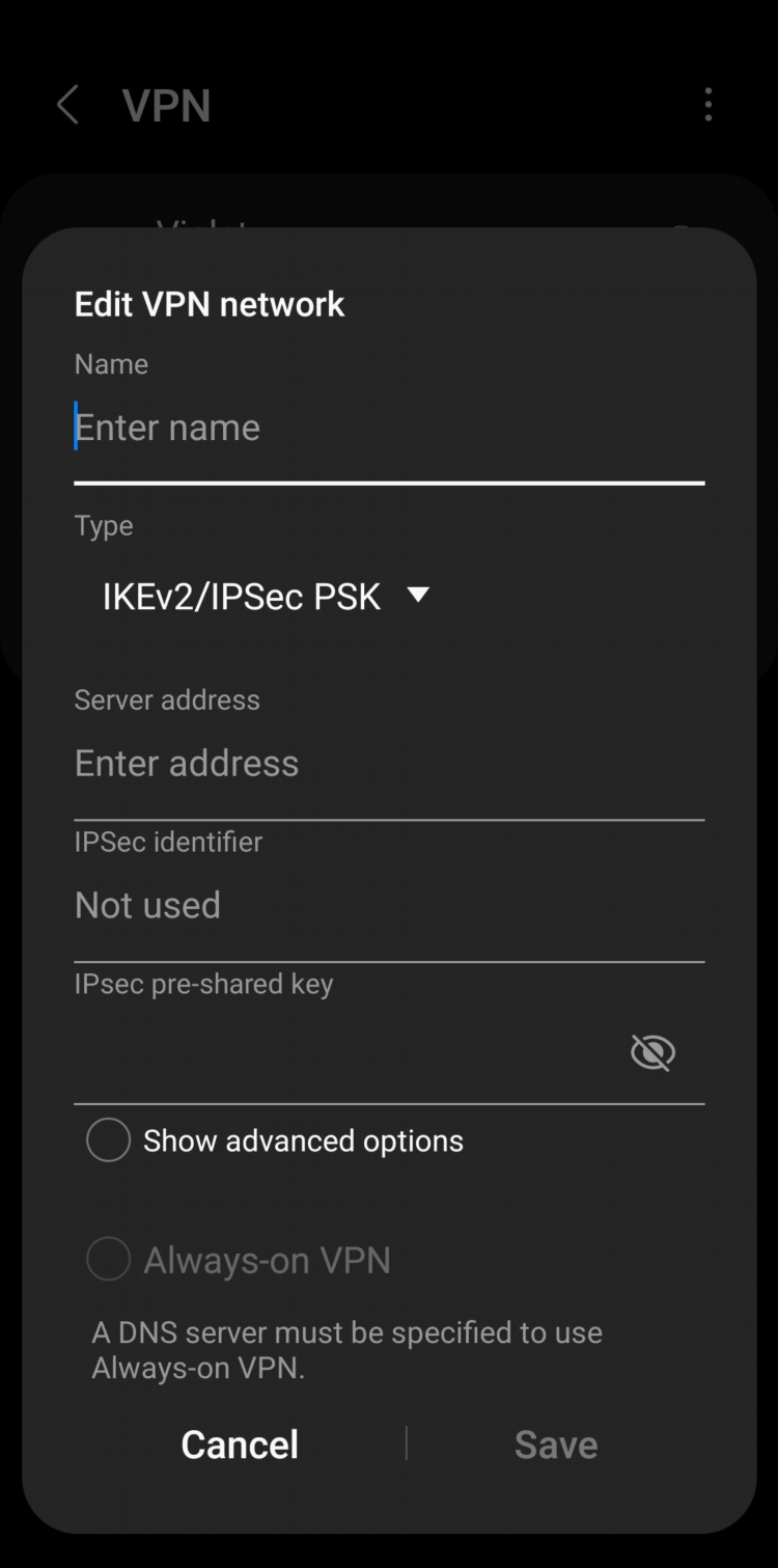 Что значит добавить конфигурацию vpn