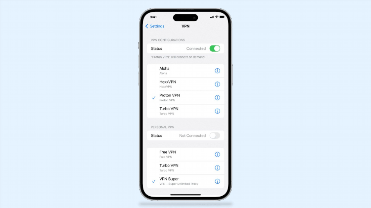 Настройки vpn для iphone