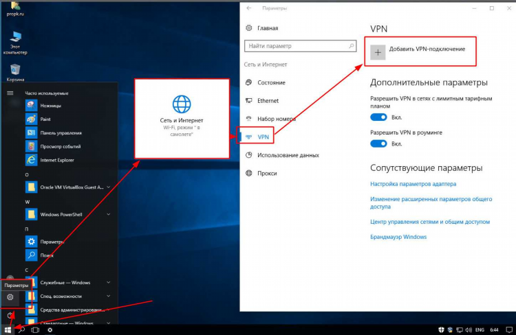 Открыть сайт через vpn