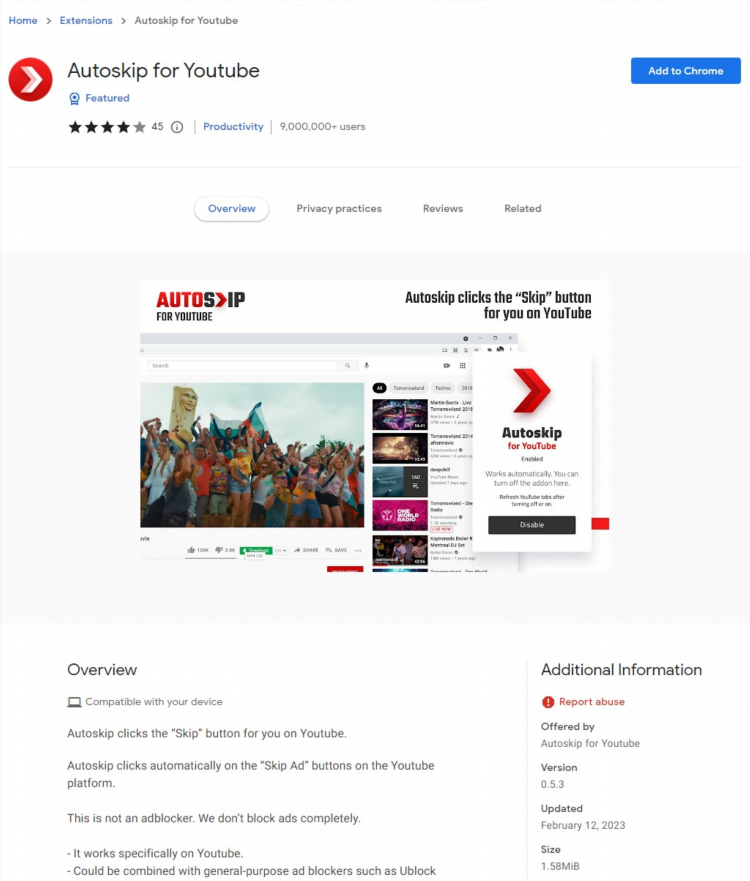 Расширение хром впн